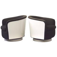 Milo Baughman Swivel and Tilt Lounge Chairs 3