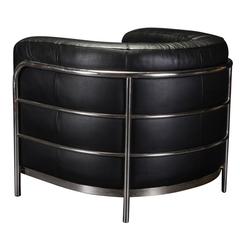Original Zanotta Onda Leather Lounge Armchair Designed by Paolo Lomazzi, 1985