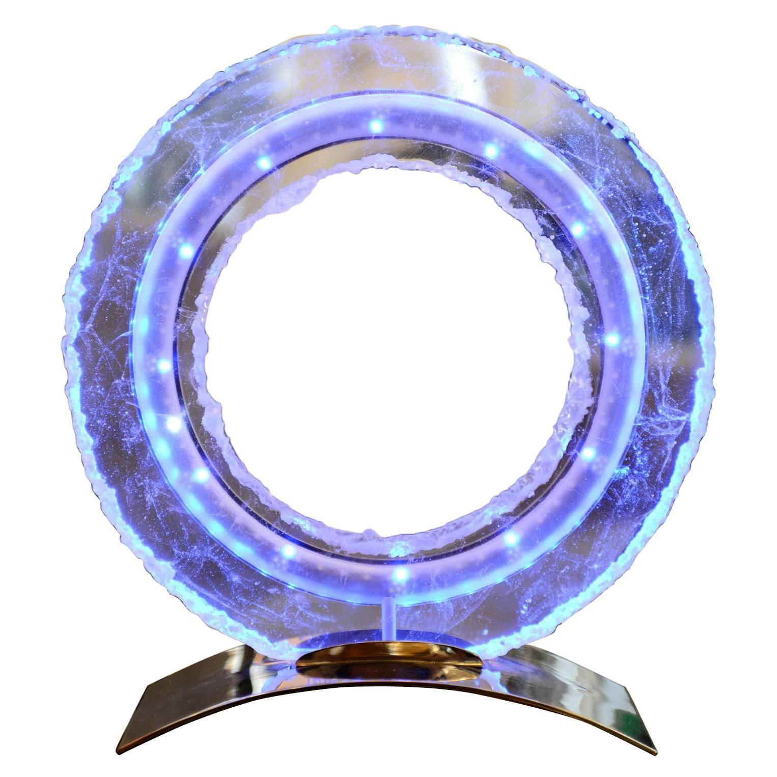 Blue Ring Medium Clock Crystal, 2017