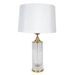 Stunning Mid-Century Baccarat Crystal Lamp with Brass Fittings