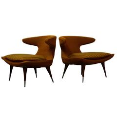 Pair of Horn Chairs by Karpen of California