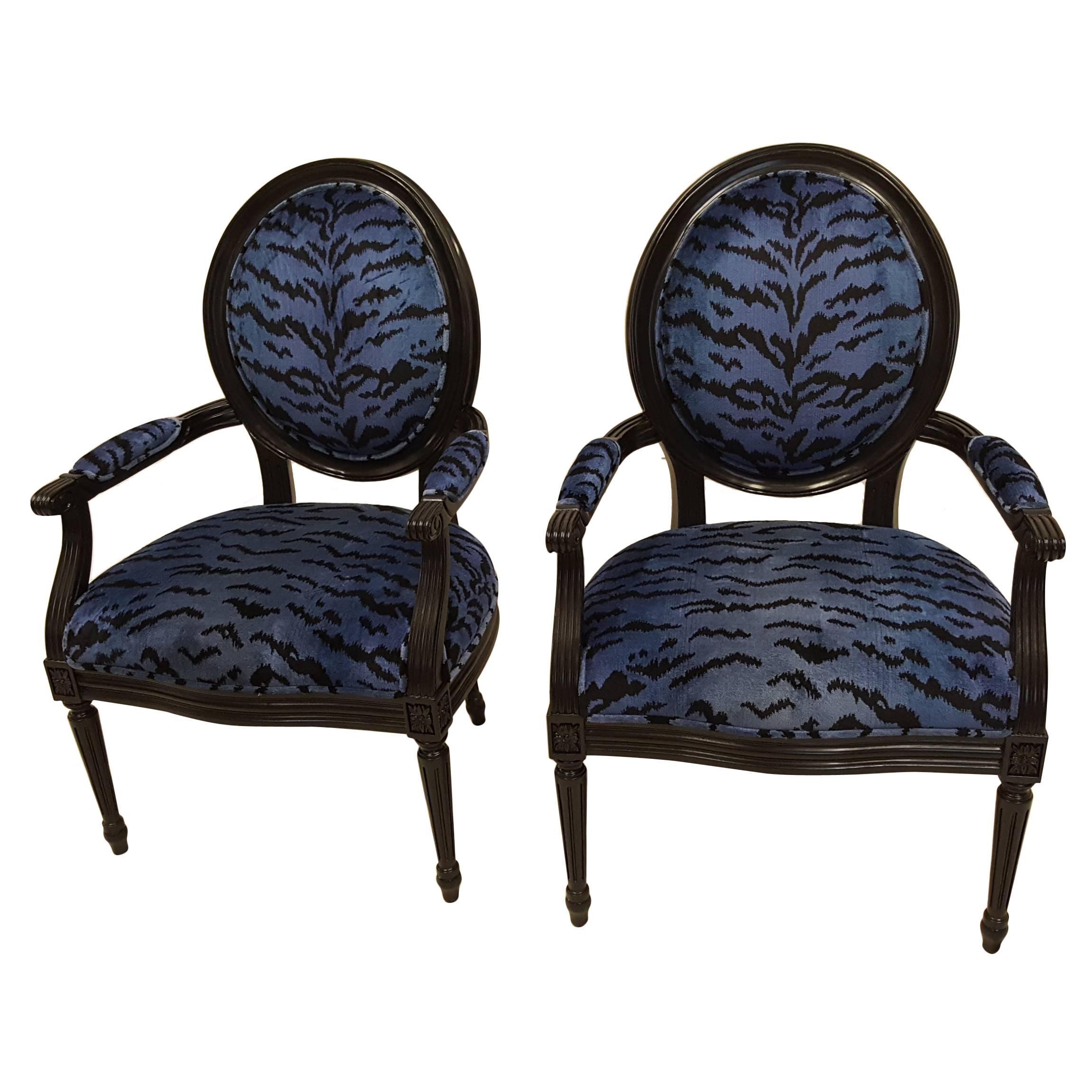 Pair of Ballon Back Chairs For Sale