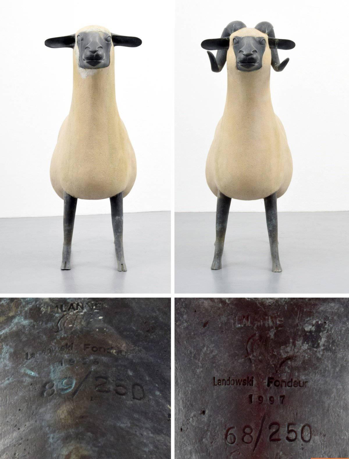 French Francois-Xavier Lalanne Sheep, Flock of Five For Sale