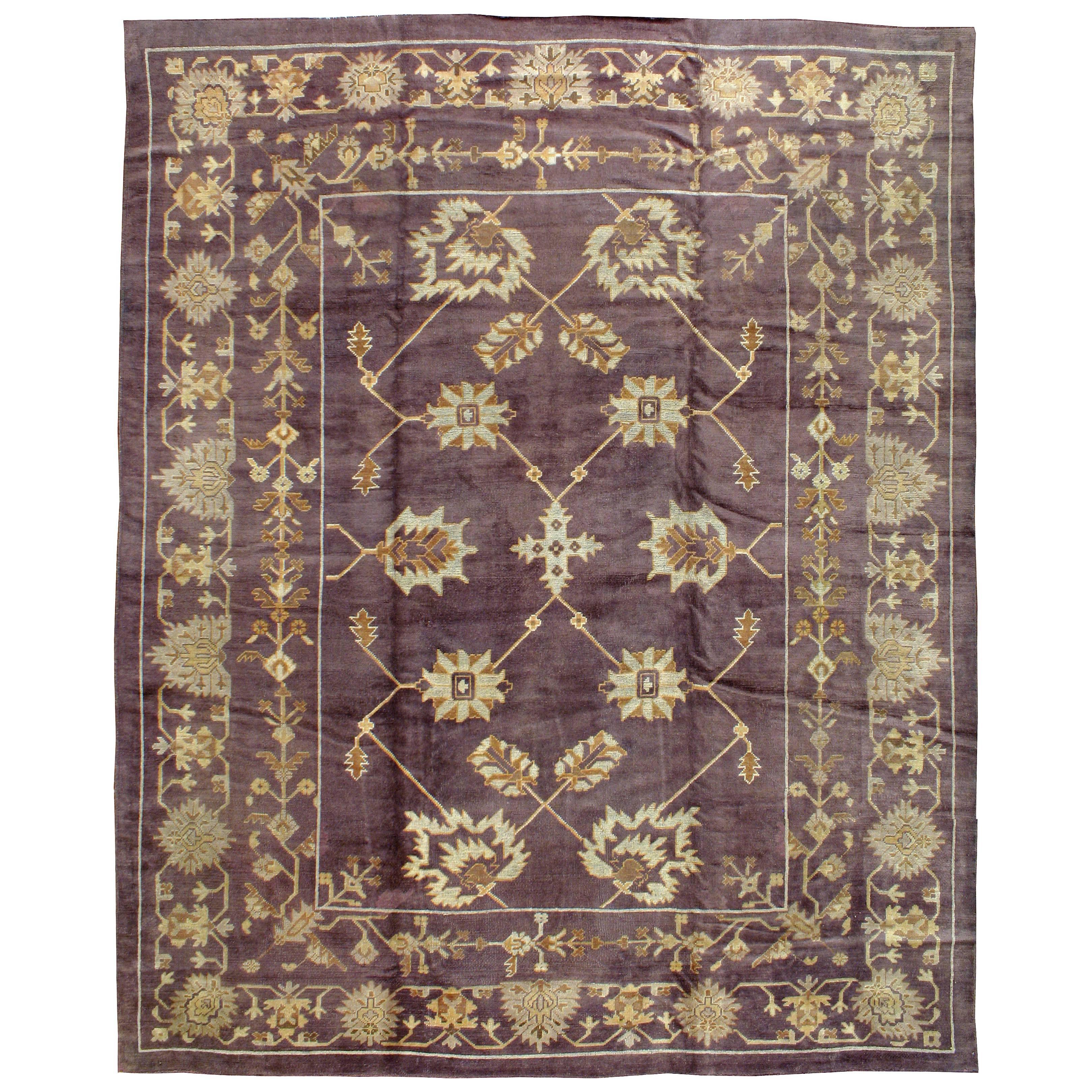 Antique Turkish Oushak Rug