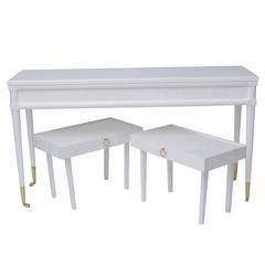 Console Table with Pull-Out Drinks Tables