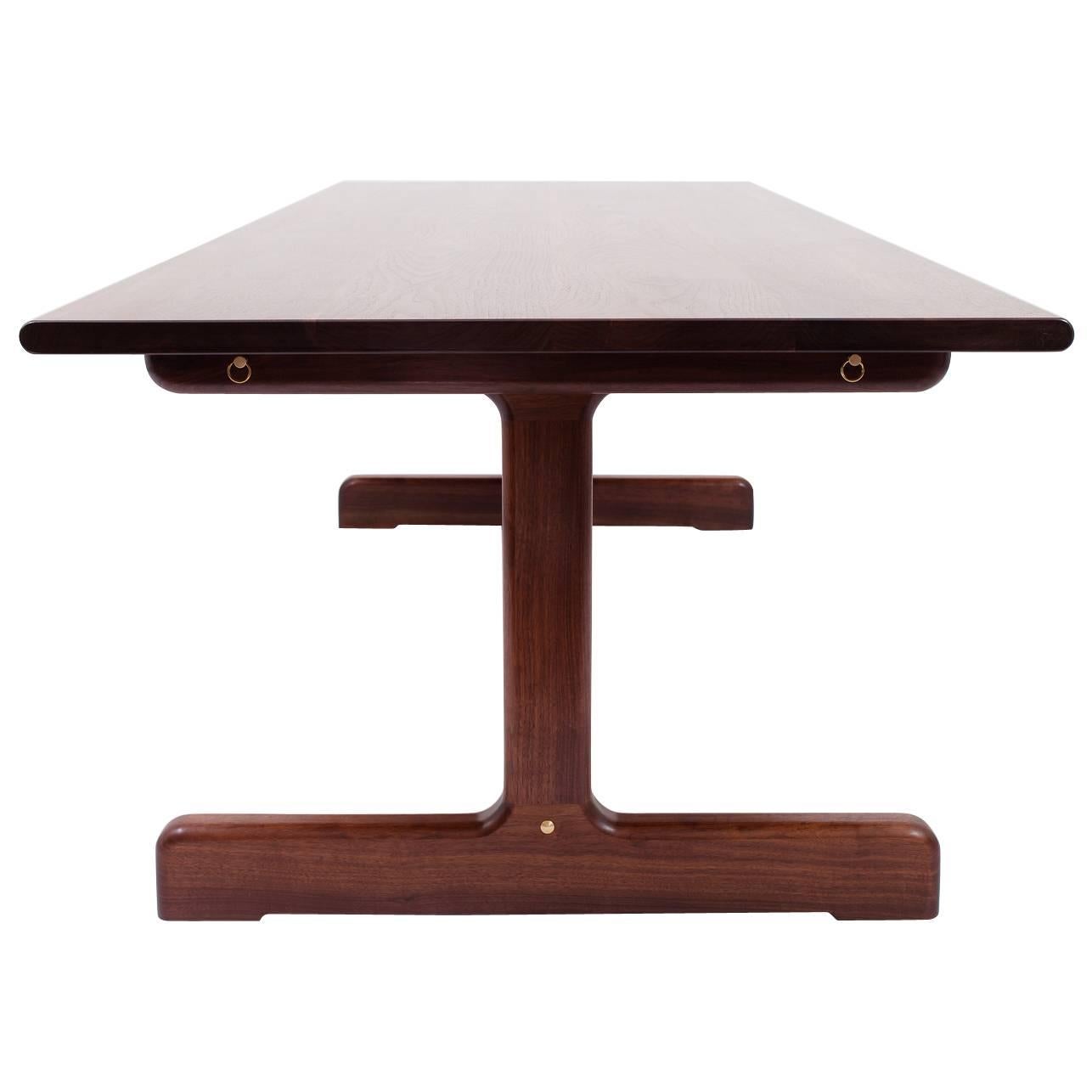 Physalia LP Dining Table, Low Profile Foot in American Walnut For Sale