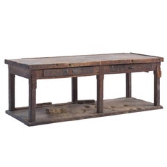 Primitive Console with Built in Hardwood Flooring