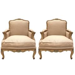 Early 19th Century Pair of Louis XV Bergeres 5