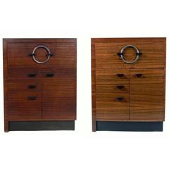 Gilbert Rohde East Indian Laurel Cabinets or Secretaries