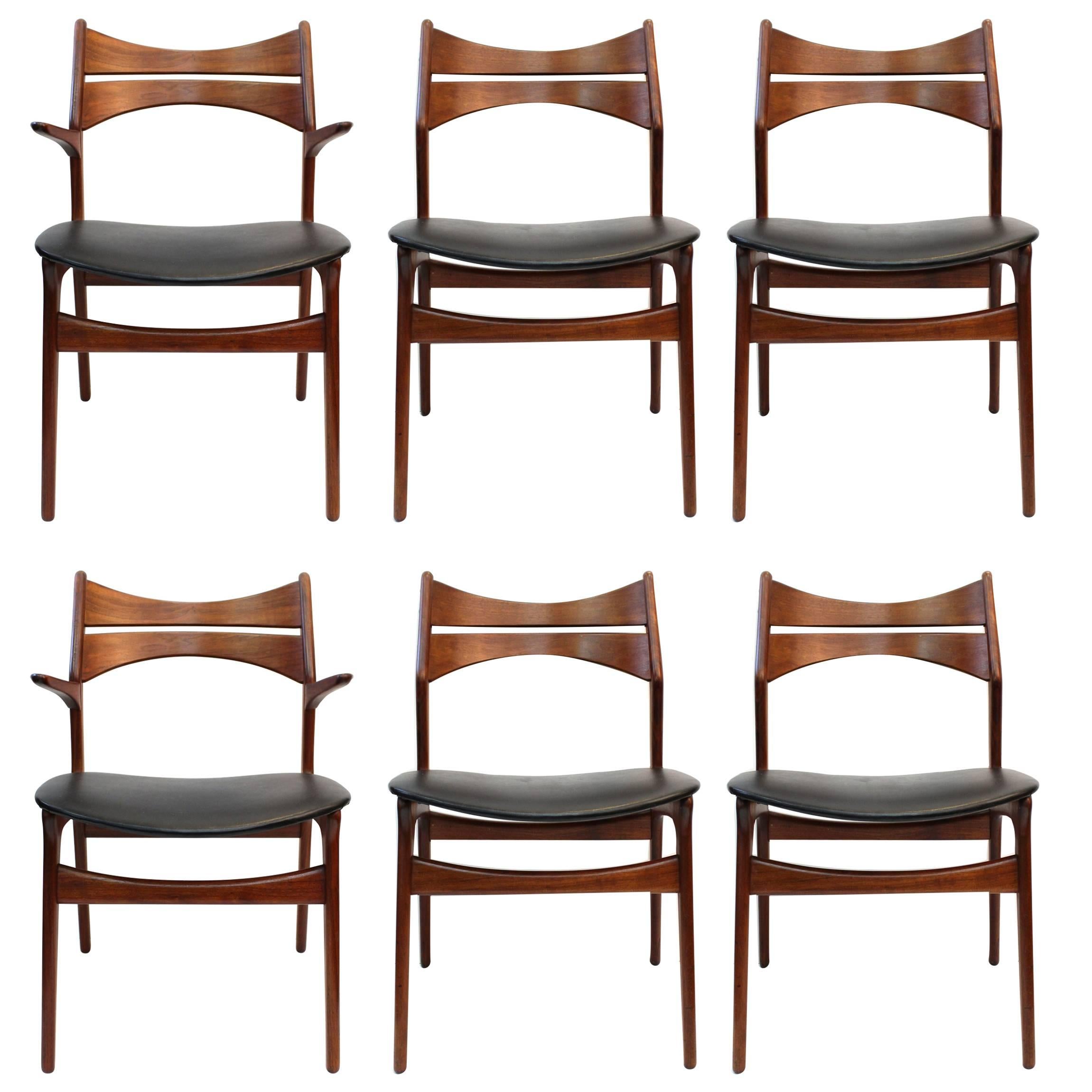Set of Six Erik Buck for Chr. Christiansen Dining Chairs