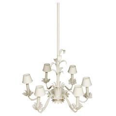Sculpted Metal Lotus Style Chandelier 2