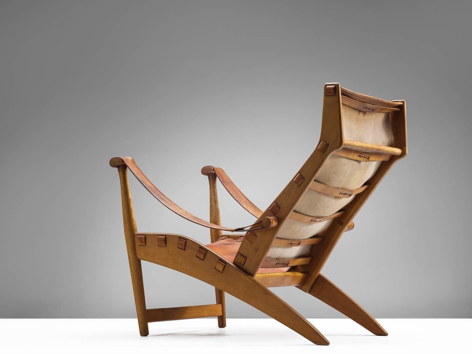 Mid-20th Century Mogens Voltelen Cognac Copenhagen Chair