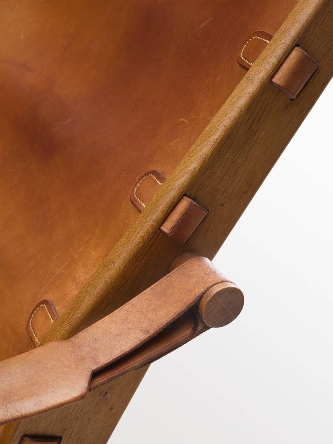 Mogens Voltelen Cognac Copenhagen Chair In Good Condition In Waalwijk, NL