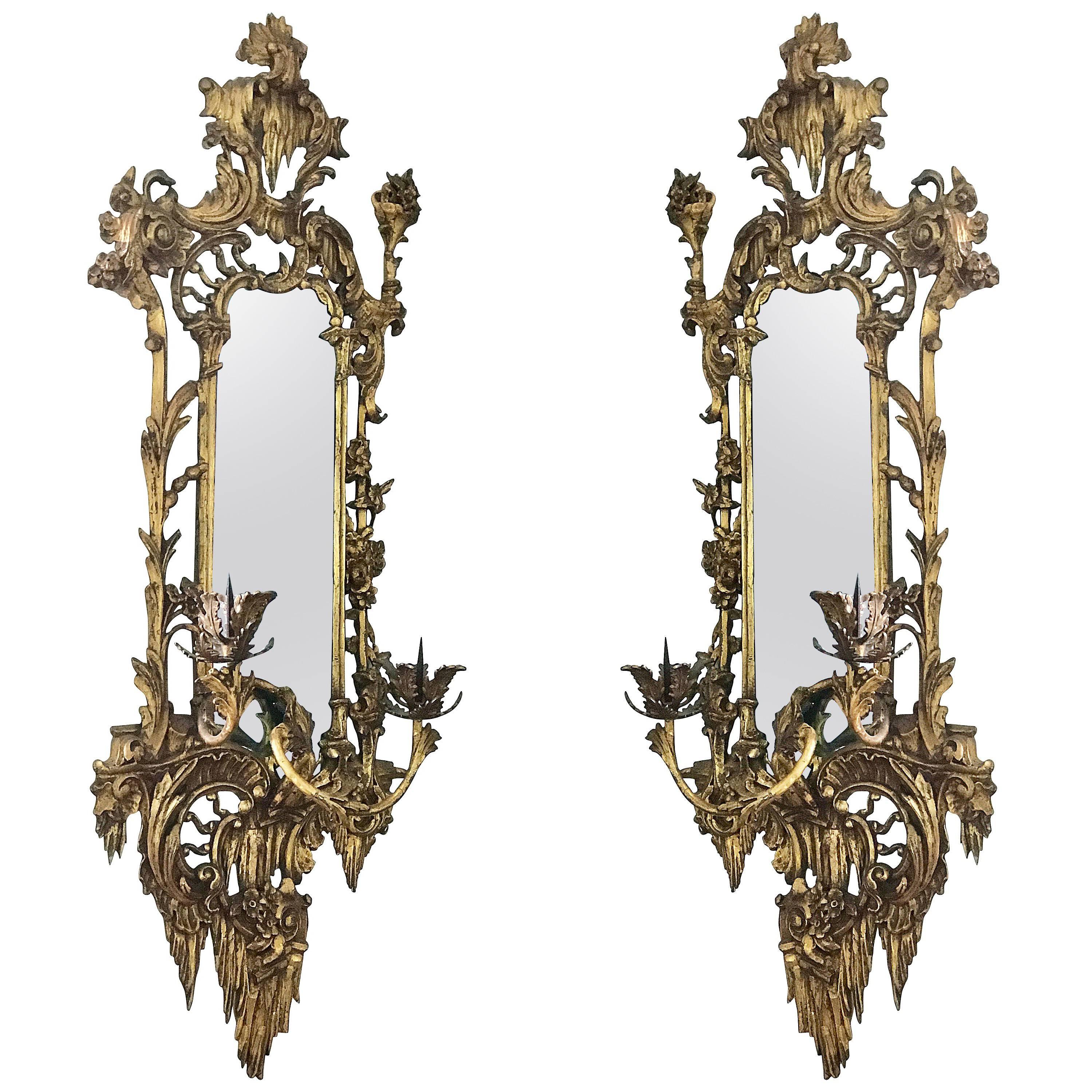 Pair of Venetian Wall Sconces For Sale