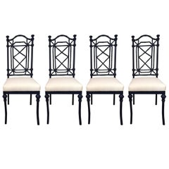 20th Century Chinese Chippendale-Style Dining Chairs - In/Outdoor - Set of Four 1
