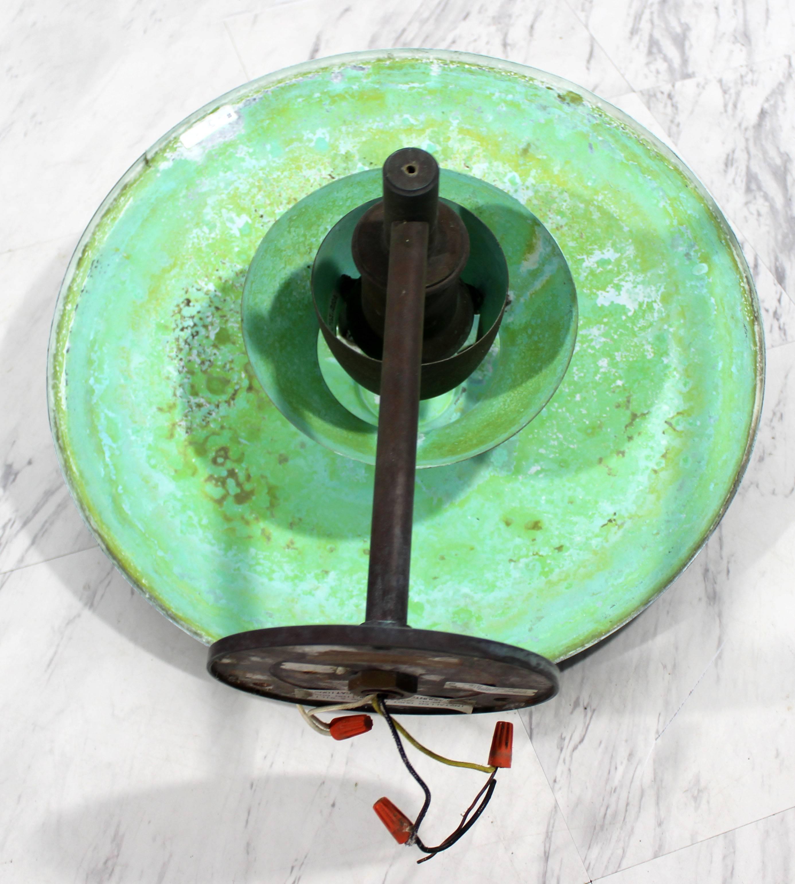 Mid-Century Modern Poul Henningsen for Poulsen Copper Outdoor Wall Lamp Sconces 2
