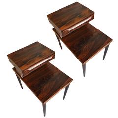 Pair of Danish Midcentury Rosewood Nightstands