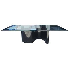 S-Base Coffee Table in Black Formica