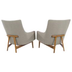 Jens Risom "A-Line" Lounge Chairs by Jens Risom Model #2136