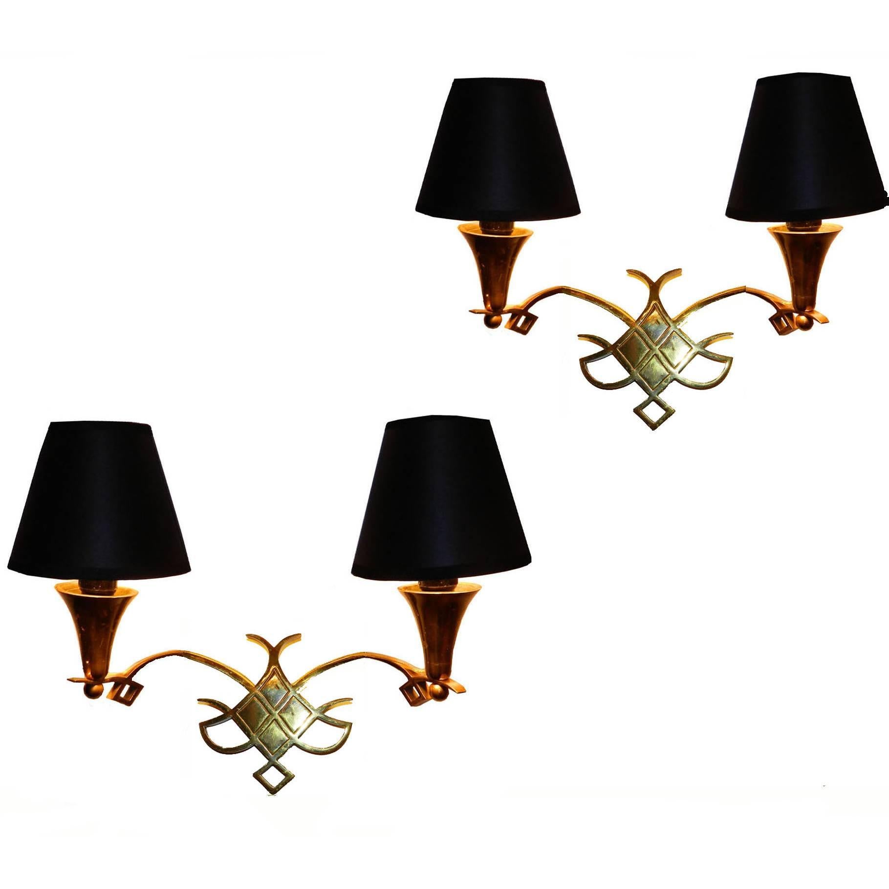Pair of 1940s French Sconces