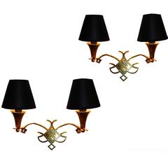 Pair of 1940s French Sconces 5