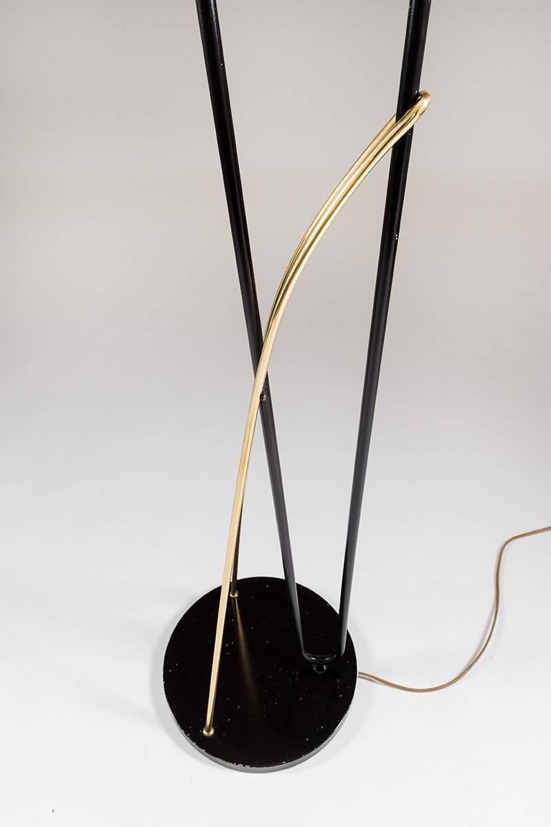 20th Century Scandinavian Floor Lamp in Metal and Brass by Holm Sorensen
