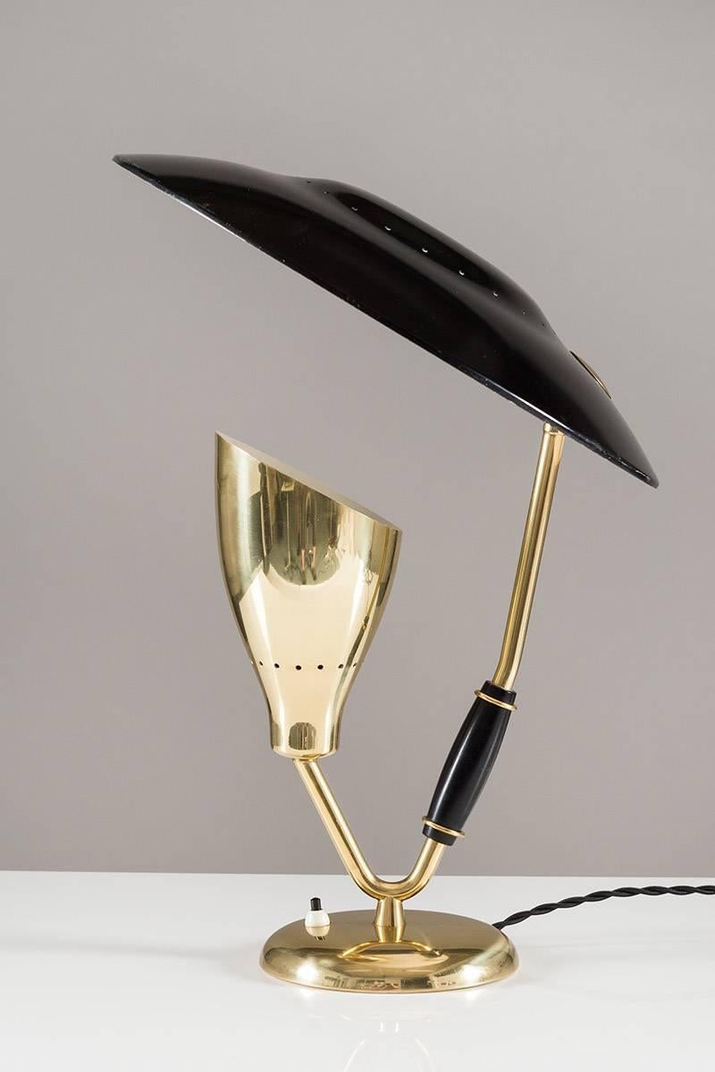 Danish Scandinavian Uplight Table Lamp by Holm Sørensen