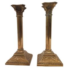 Pair of Brass Candlesticks 8