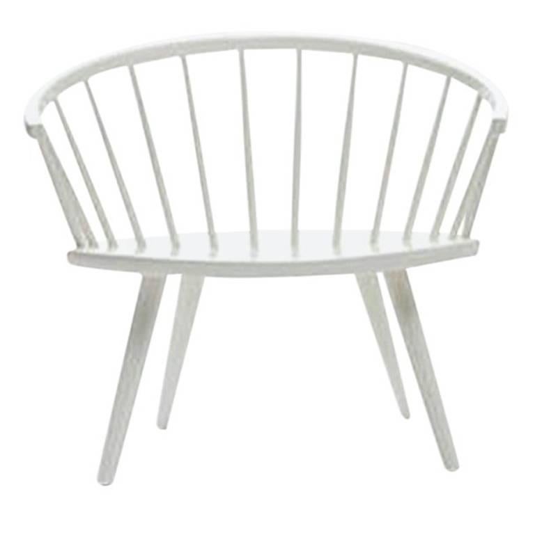 White Mid-Century Modern Arka Chair by Yngve Ekström for Stolab, 1950s For Sale