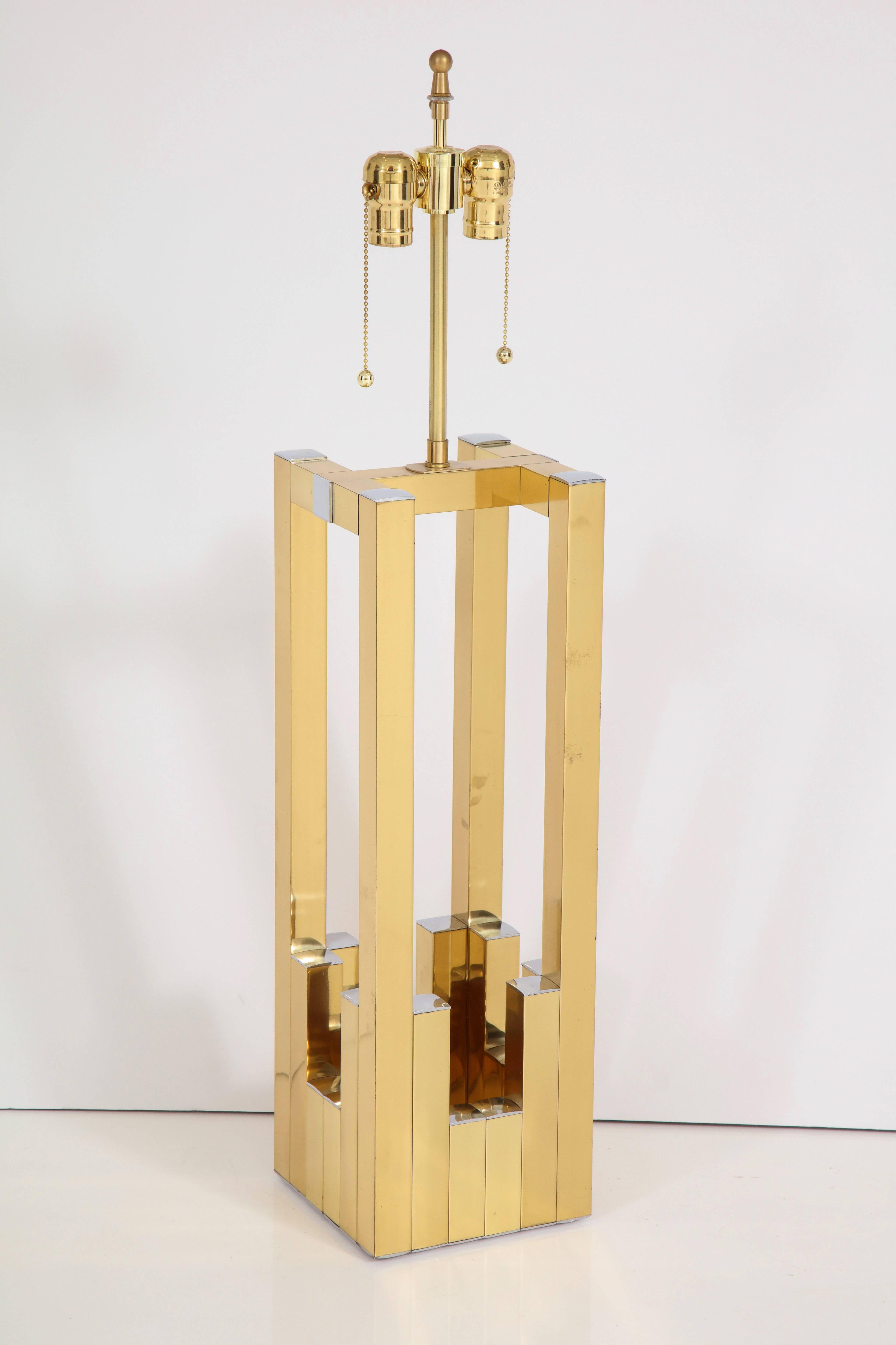 Polished Pair of Lumica Italian Table Lamps by Willy Rizzo