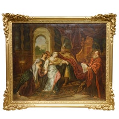 The Fainting of Esther - French School Early 18th Century Circa 1720 