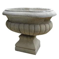 Early 1900s Reconstituted Stone Urn from France