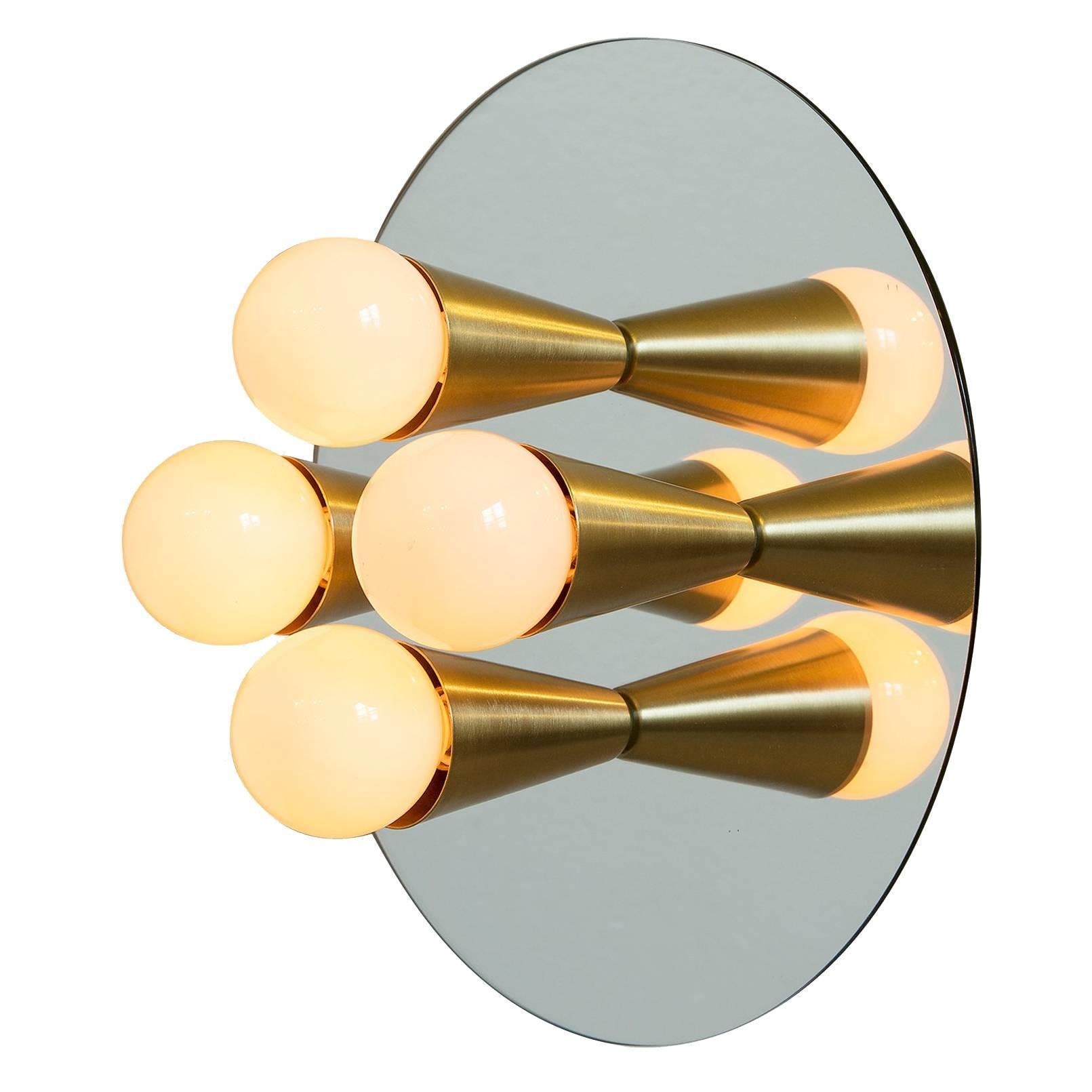 Echo Four Sconce/Flush Mount in Brass, from Souda, Made to Order