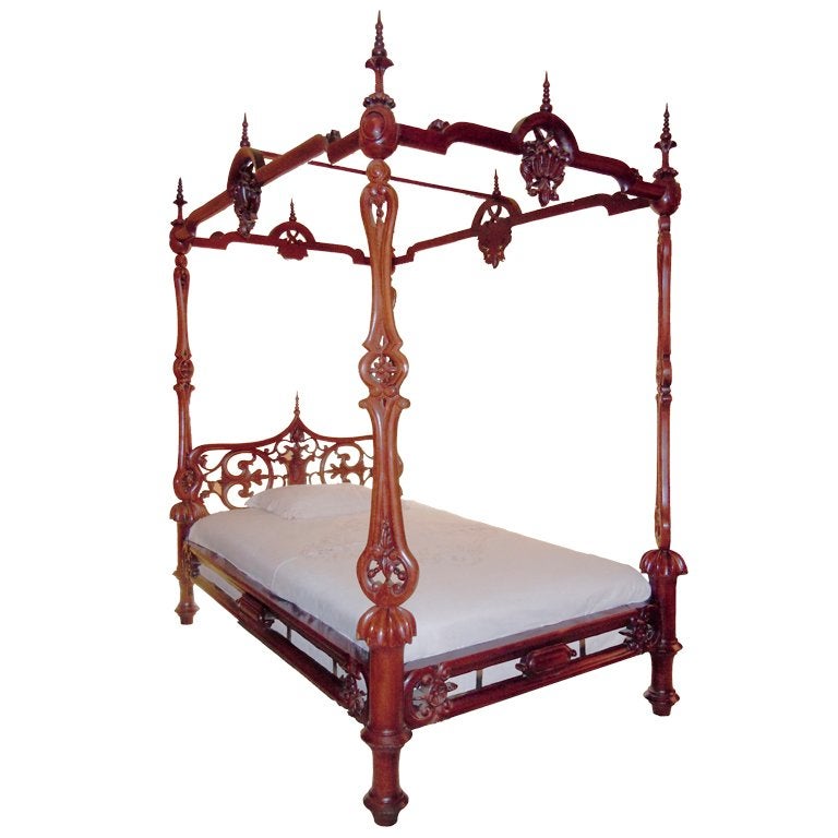 Victorian Four Poster Bed M4P11 at 1stDibs
