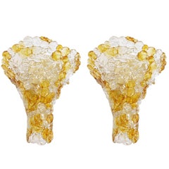 Set of Twelve Italian Murano Glass Sconces by Mazzega 12