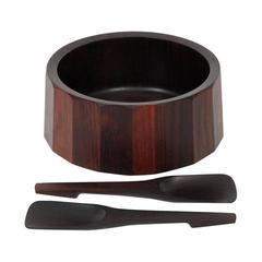 Rare Dansk Rosewood Bowl and Tongs