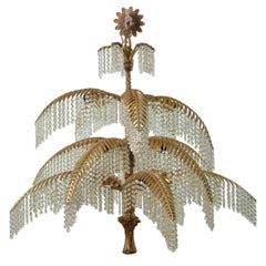 Palm Shaped Mid-20th Century Decorative Chandelier 