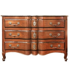 18th Century French Walnut Bowfront Commode