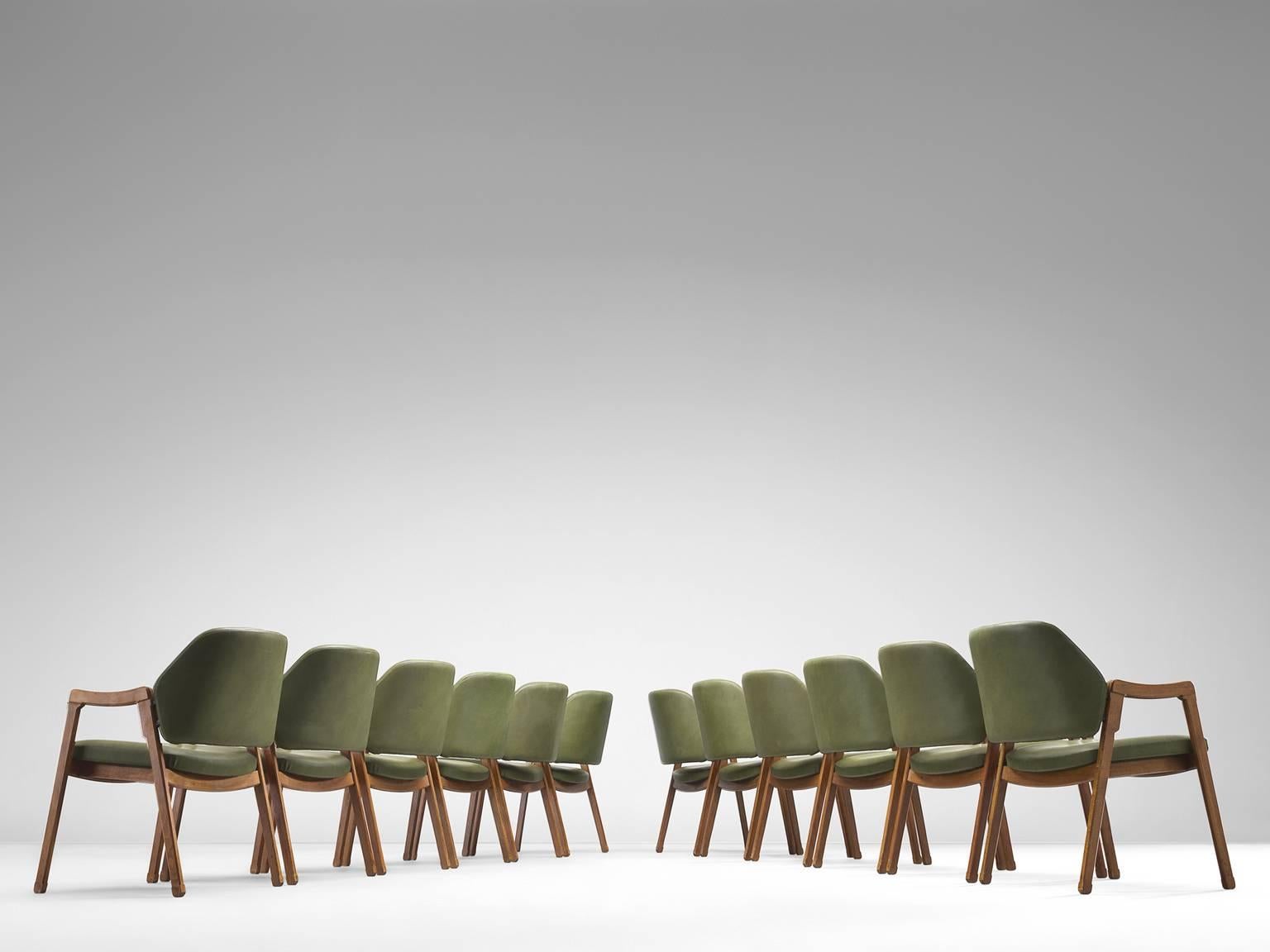 Mid-Century Modern Ico Parisi Large Set of 12 Dining Chairs for Cassina