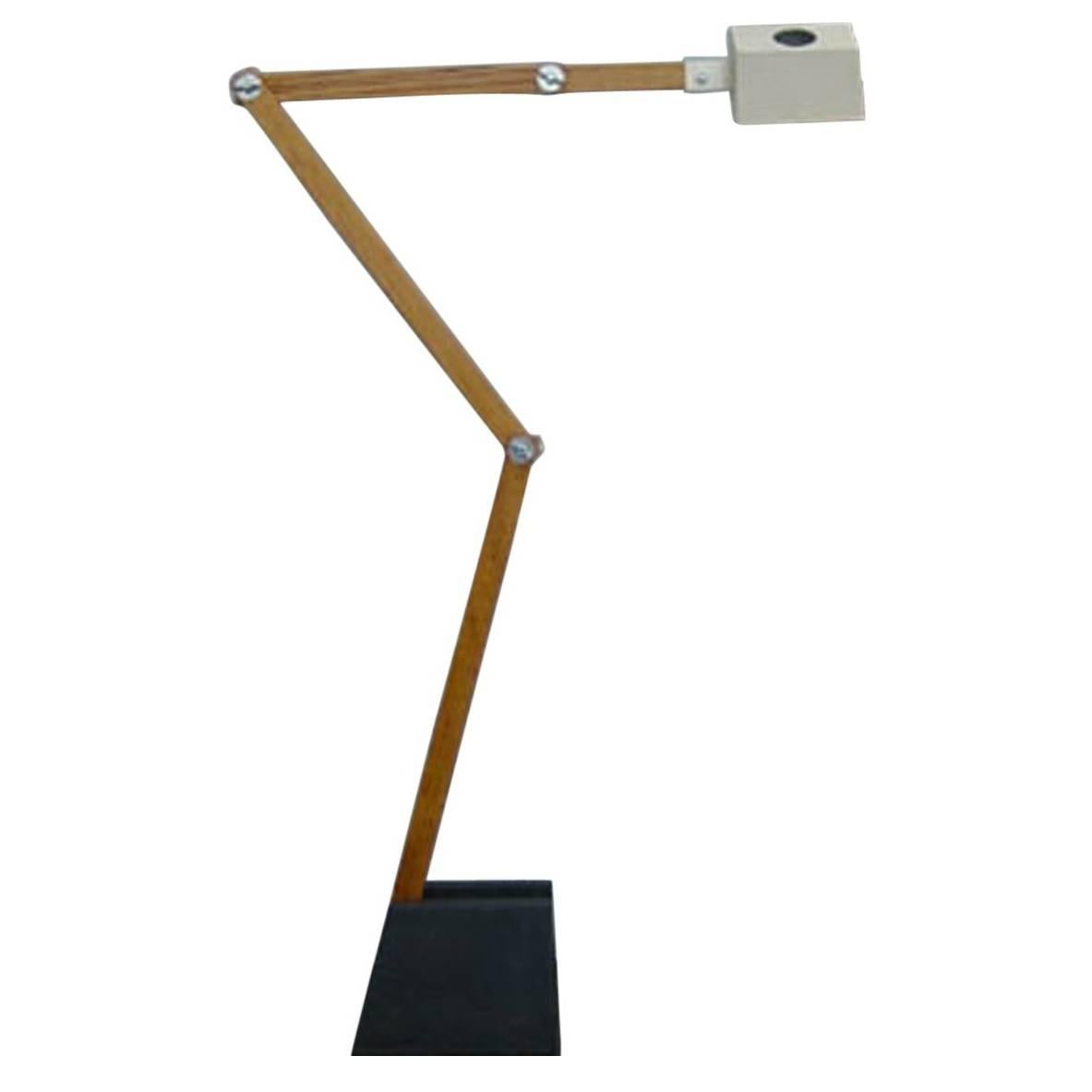 Fantastic Sculptural Architect Standing Lamp, Limited Edition by Florence Lopez For Sale