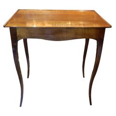 Provincial Oak Side Table with a Small Side Drawer, Early 20th Centuy