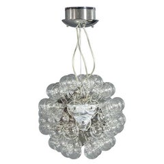 Vintage Sputnik Chandelier with Large Clear Globes