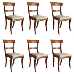 19th Century Walnut Wood Inlaid Chairs 19th Century Walnut Wood Inlaid Chairs