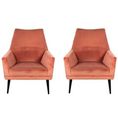 Pair of Angular Lounge Chairs by Paul McCobb