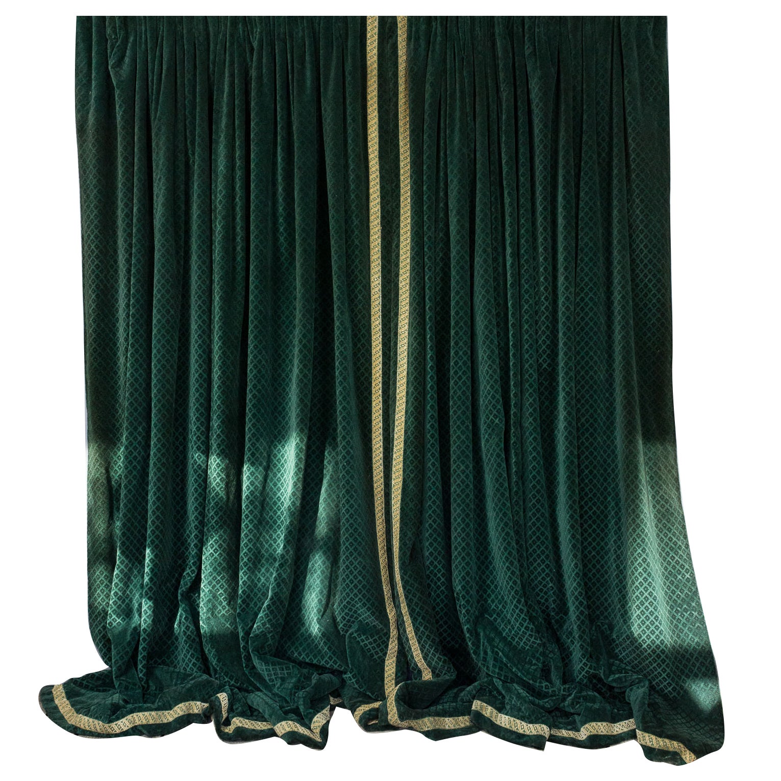 Three Pairs of Blue Velvet Drapes with Valances For Sale at 1stDibs