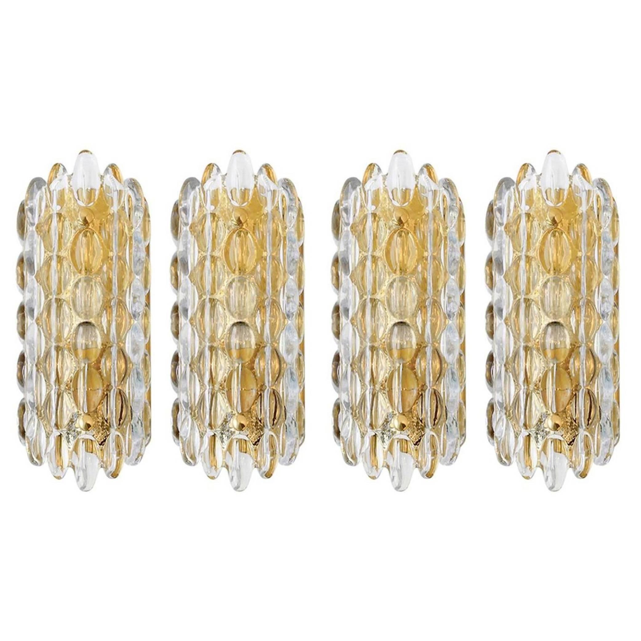 Carl Fagerlund for Orrefors Crystal Sconces