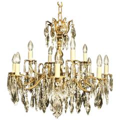 Italian Gilded Twelve-Light Antique Chandelier