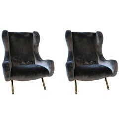 Pair of Senior armchairs by Marco Zanuso