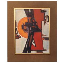 1960s French abstract Oil Painting by Pierre Havret 12