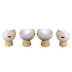 Rare set of 4 Willy Guhl Concrete Pod Chairs 1